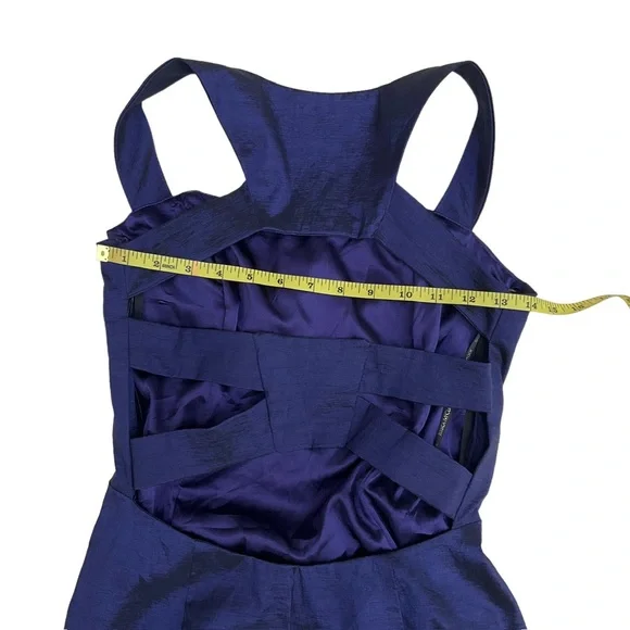 Jessica McClintock Iridescent Body-Con Mini Dress Purple Blue Cocktail F… - Picture 13 of 16